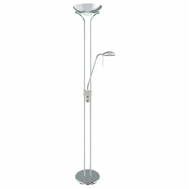 Торшер с подсветкой Arte Lamp Duetto A4329PN-2CC Цвет арматуры хром Цвет плафонов хром