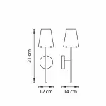 Бра Lightstar Diafano 758612 Цвет плафонов белый Цвет арматуры золото от ImperiumLoft