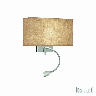 Бра с подсветкой Ideal Lux Kronplatz KRONPLATZ AP2 Цвет арматуры хром Цвет плафонов кремовый Бра с подсветкой Ideal Lux Kronplatz KRONPLATZ AP2 Цвет арматуры хром Цвет плафонов кремовый