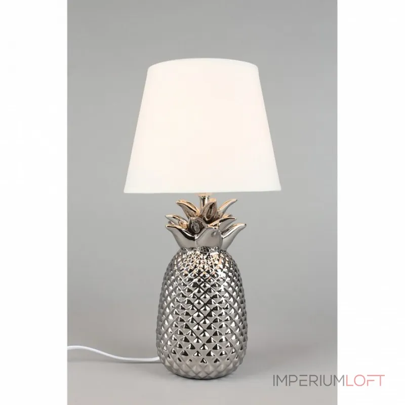 Настольная лампа декоративная Omnilux Caprioli OML-19704-01 Цвет арматуры серебро Цвет плафонов белый от ImperiumLoft