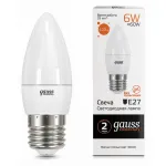 Лампа светодиодная Gauss Led Elementary Candle E27 6Вт 3000K 33216 от ImperiumLoft
