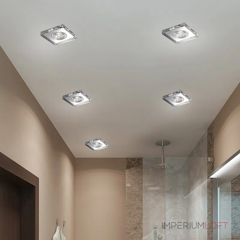 Встраиваемый светильник Novotech Aqua 369884 Цвет арматуры серебро Цвет плафонов прозрачный от ImperiumLoft