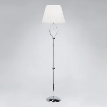Напольный светильник с тканевым абажуром 01056/1 хром