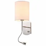 Бра с подсветкой Maytoni Bergamo MOD617WL-01CH Цвет арматуры хром Цвет плафонов кремовый от ImperiumLoft