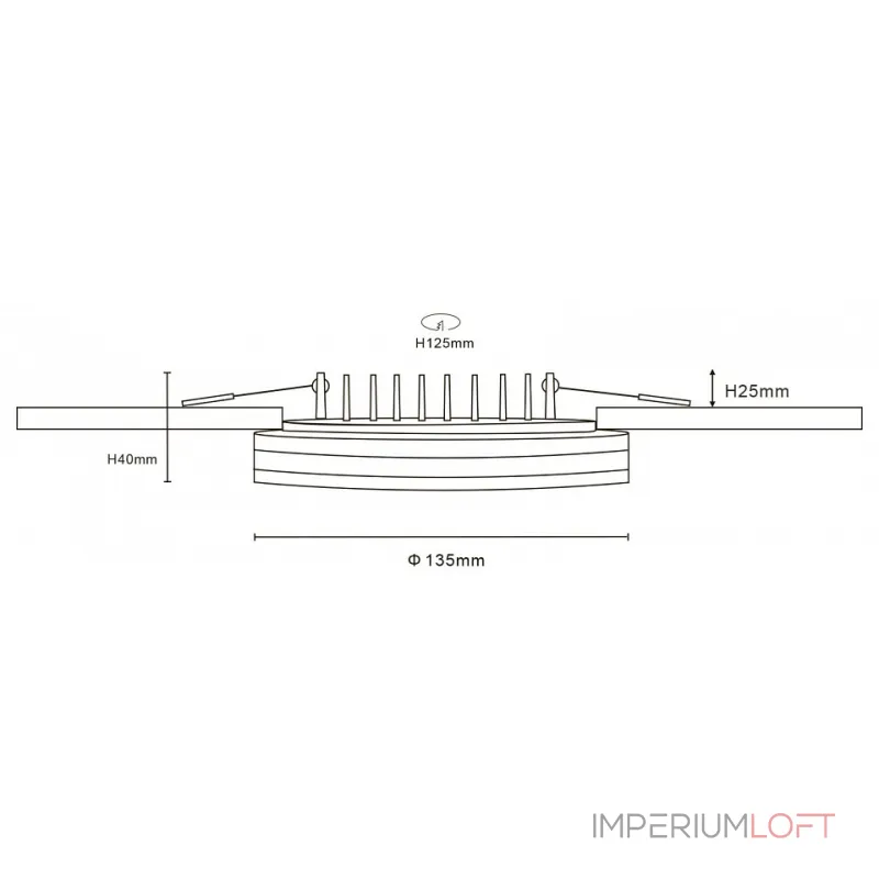 Встраиваемый светильник Donolux DL18836 DL18836/20W White R Dim от ImperiumLoft