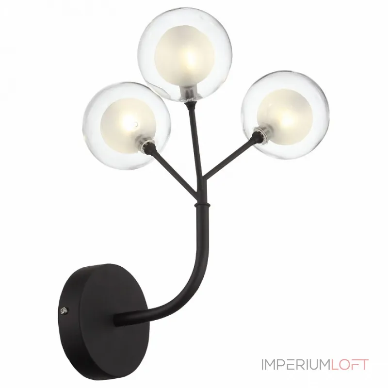 Бра ST-Luce Demele SL376.401.03 Цвет арматуры черный Цвет плафонов белый от ImperiumLoft Бра ST-Luce Demele SL376.401.03 Цвет арматуры черный Цвет плафонов белый от ImperiumLoft