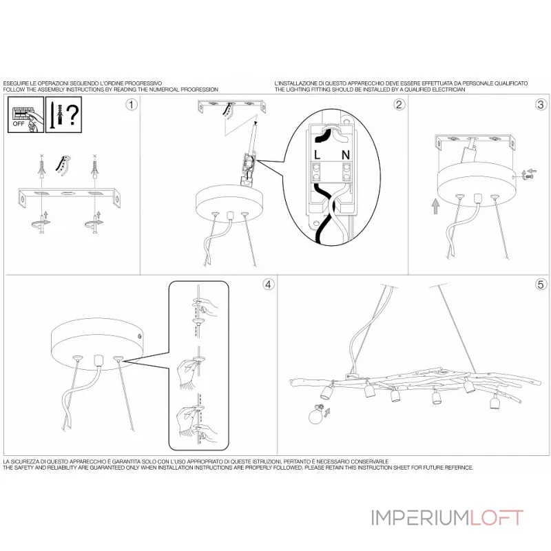 Подвесная люстра Ideal Lux Driftwood DRIFTWOOD SP6 