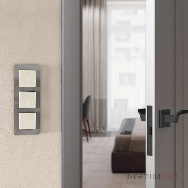 Выключатель одноклавишный с подсветкой без рамки Werkel Айвори матовые W1110162 от ImperiumLoft Выключатель одноклавишный с подсветкой без рамки Werkel Айвори матовые W1110162 от ImperiumLoft