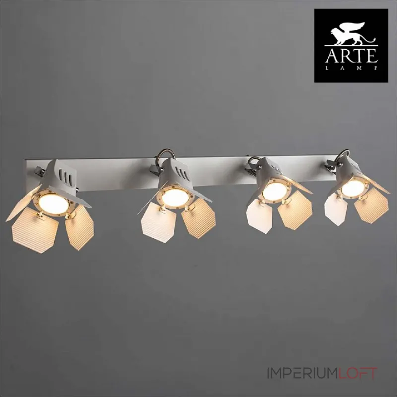 Спот Arte Lamp Cinema A3092PL-4WH Цвет арматуры белый Цвет плафонов белый от ImperiumLoft