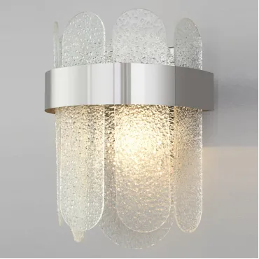 Настенный светильник с фактурным стеклом 333/1 хром Настенный светильник с фактурным стеклом 333/1 хром