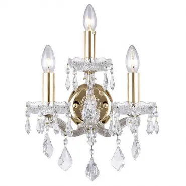 Бра Dio D’Arte Diamante Diamante E 2.1.3.200 G Цвет арматуры золото Цвет плафонов прозрачный