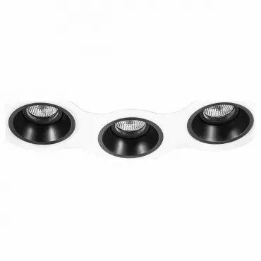 Встраиваемый светильник Lightstar Domino D696070707 цвет арматуры черно-белый