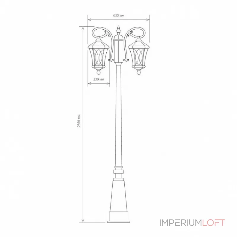 Фонарный столб Elektrostandard Virgo Virgo F/2 капучино (арт. GLXT-1450F/2) от ImperiumLoft