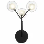 Бра ST-Luce Demele SL376.401.03 Цвет арматуры черный Цвет плафонов белый от ImperiumLoft