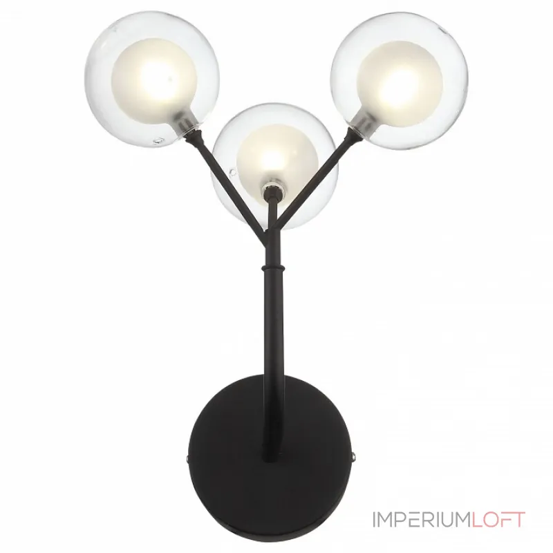 Бра ST-Luce Demele SL376.401.03 Цвет арматуры черный Цвет плафонов белый от ImperiumLoft Бра ST-Luce Demele SL376.401.03 Цвет арматуры черный Цвет плафонов белый от ImperiumLoft