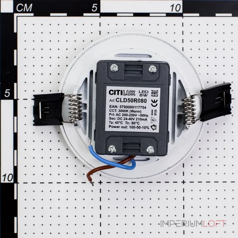 Встраиваемый светильник Citilux Омега CLD50R080N Цвет плафонов белый Цвет арматуры белый от ImperiumLoft