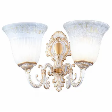 Бра Arte Lamp Delizia A1032AP-2WG Цвет арматуры золото Цвет плафонов белый Бра Arte Lamp Delizia A1032AP-2WG Цвет арматуры золото Цвет плафонов белый