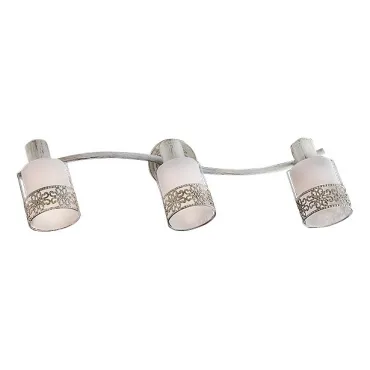 Настенный светильник со стеклянными плафонами 20025/3 белый с золотом