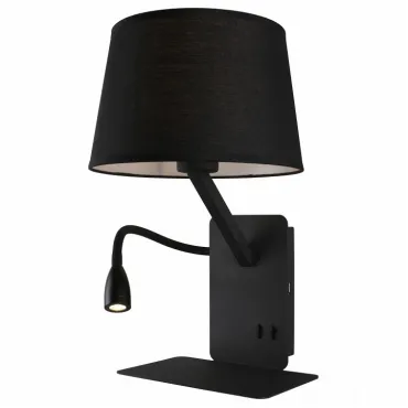 Бра с подсветкой Omnilux Talocci OML-62811-02 Цвет плафонов чёрный Цвет арматуры чёрный Бра с подсветкой Omnilux Talocci OML-62811-02 Цвет плафонов чёрный Цвет арматуры чёрный