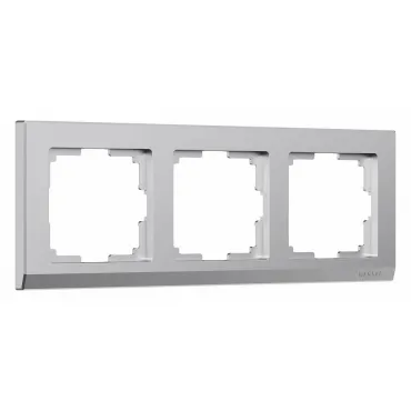 Рамка на 3 поста Werkel Stark серебряный матовый W0031865 Рамка на 3 поста Werkel Stark серебряный матовый W0031865