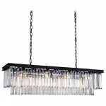 Подвесная люстра DeLight Collection 1920s Odeon KR0387P-10C/P black/clear 