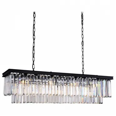 Подвесная люстра DeLight Collection 1920s Odeon KR0387P-10C/P black/clear 