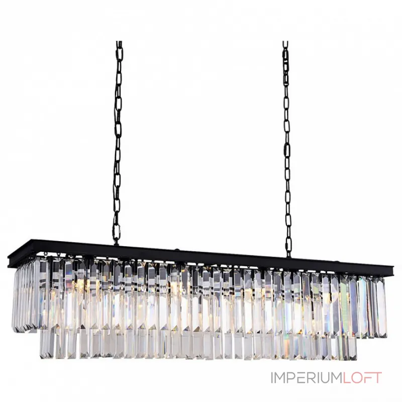 Подвесная люстра DeLight Collection 1920s Odeon KR0387P-10C/P black/clear Подвесная люстра DeLight Collection 1920s Odeon KR0387P-10C/P black/clear