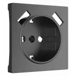 Накладка для розетки с заземлением и 2хUSB Werkel графит рифленый W1179504 от ImperiumLoft