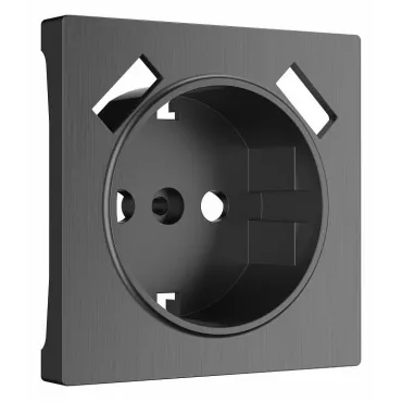 Накладка для розетки с заземлением и 2хUSB Werkel графит рифленый W1179504 Накладка для розетки с заземлением и 2хUSB Werkel графит рифленый W1179504