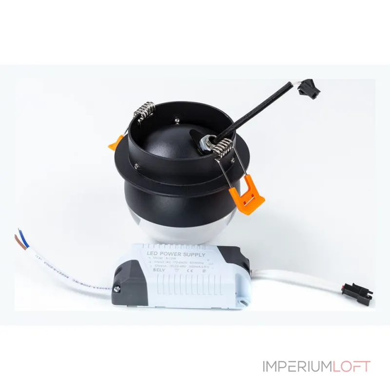 Встраиваемый светильник Arte Lamp Deneb A7249PL-1BK Цвет арматуры Черный Цвет плафонов Серый от ImperiumLoft Встраиваемый светильник Arte Lamp Deneb A7249PL-1BK Цвет арматуры Черный Цвет плафонов Серый от ImperiumLoft