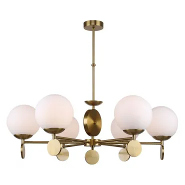 Люстра на штанге Stilfort Marsela 2141/05/06P Цвет арматуры бронза Цвет плафонов белый Люстра на штанге Stilfort Marsela 2141/05/06P Цвет арматуры бронза Цвет плафонов белый