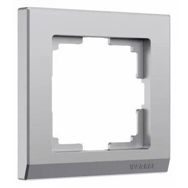 Рамка на 1 пост Werkel Stark серебряный матовый W0011865 Рамка на 1 пост Werkel Stark серебряный матовый W0011865