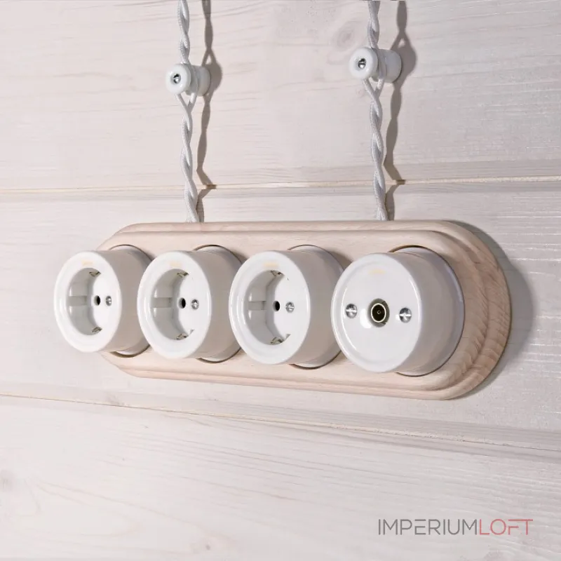 Провод электрический Werkel белый Ретро W6452601 от ImperiumLoft