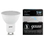 Лампа светодиодная Gauss 1015 GU10 5Вт 4100K 101506205-D от ImperiumLoft