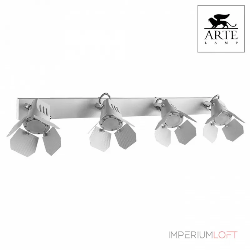 Спот Arte Lamp Cinema A3092PL-4WH Цвет арматуры белый Цвет плафонов белый от ImperiumLoft