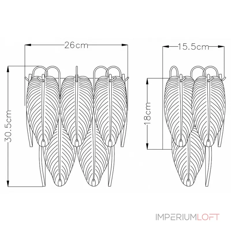 Накладной светильник Arte Lamp Evie A4052AP-2SG от ImperiumLoft