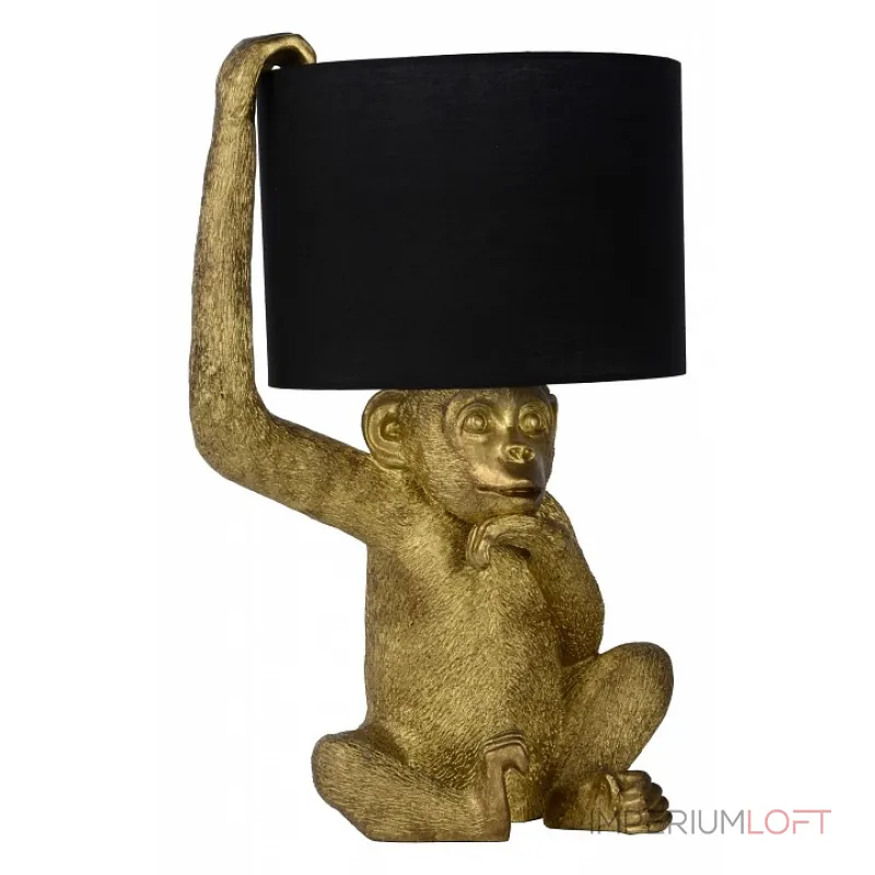 Настольная лампа декоративная Lucide Extravaganza Chimp 10502/81/30 Цвет плафонов черный Цвет арматуры золото от ImperiumLoft Настольная лампа декоративная Lucide Extravaganza Chimp 10502/81/30 Цвет плафонов черный Цвет арматуры золото от ImperiumLoft