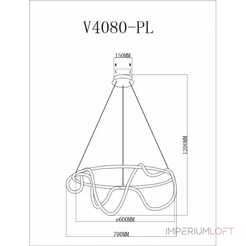 Подвесная люстра Moderli TRUE V4080-PL