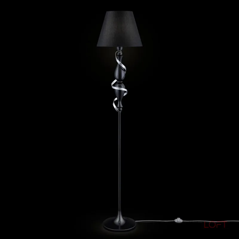 Торшер Maytoni Intreccio ARM010-01-R Цвет арматуры серебро Цвет плафонов черный от ImperiumLoft Торшер Maytoni Intreccio ARM010-01-R Цвет арматуры серебро Цвет плафонов черный от ImperiumLoft