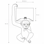 Настольная лампа декоративная Lucide Extravaganza Chimp 10502/81/30 Цвет плафонов черный Цвет арматуры золото от ImperiumLoft