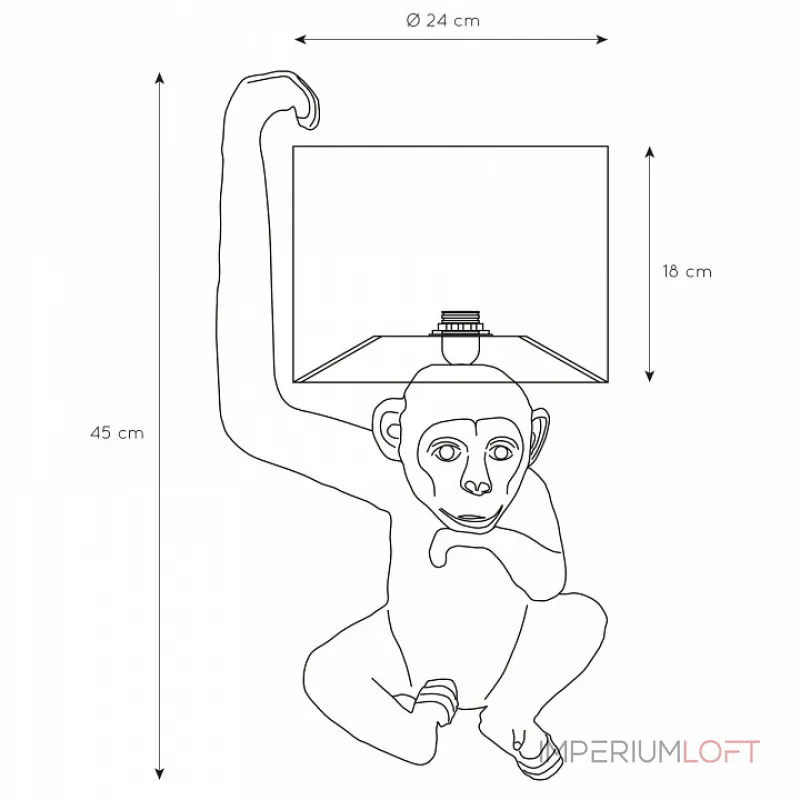 Настольная лампа декоративная Lucide Extravaganza Chimp 10502/81/30 Цвет плафонов черный Цвет арматуры золото от ImperiumLoft Настольная лампа декоративная Lucide Extravaganza Chimp 10502/81/30 Цвет плафонов черный Цвет арматуры золото от ImperiumLoft