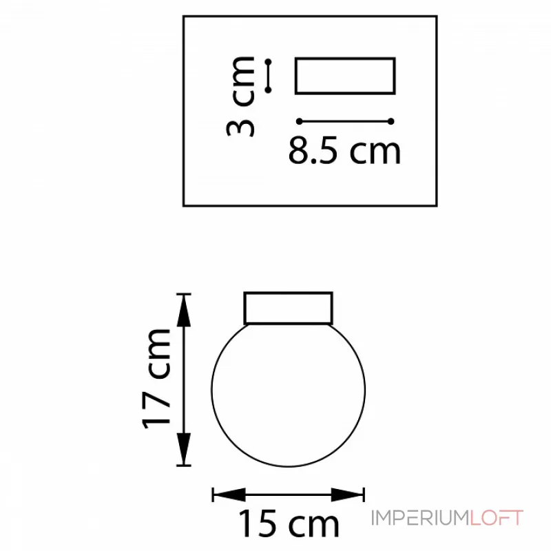Накладной светильник Lightstar Globo 812013 Цвет арматуры желтый Цвет плафонов белый от ImperiumLoft