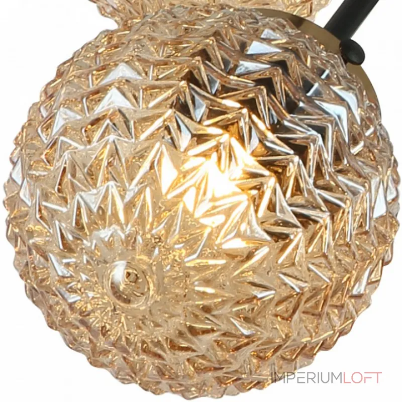 Люстра на штанге Stilfort Sinus 2140/06/06P Цвет плафонов кремовый Цвет арматуры черный от ImperiumLoft