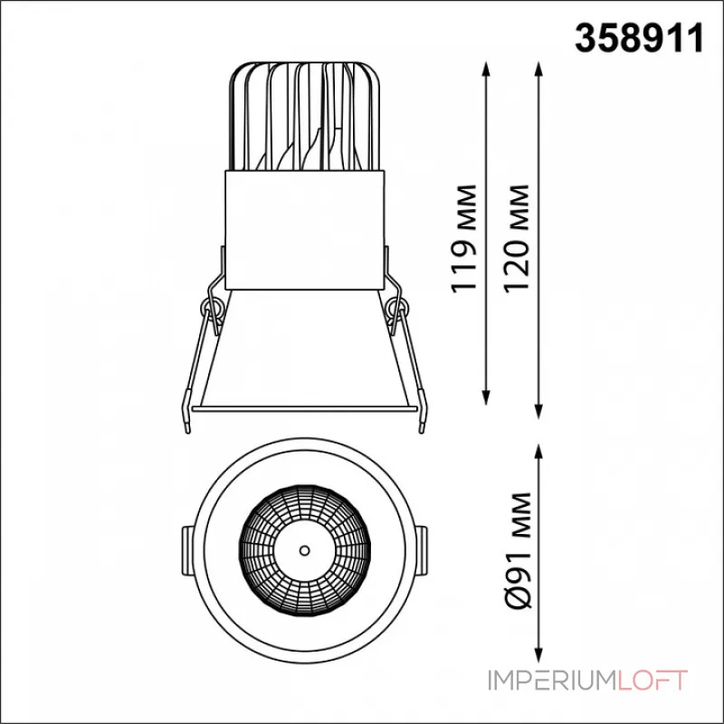 Встраиваемый светильник Novotech Lang 358911 от ImperiumLoft Встраиваемый светильник Novotech Lang 358911 от ImperiumLoft