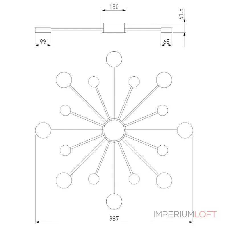 Потолочная люстра 90242/16