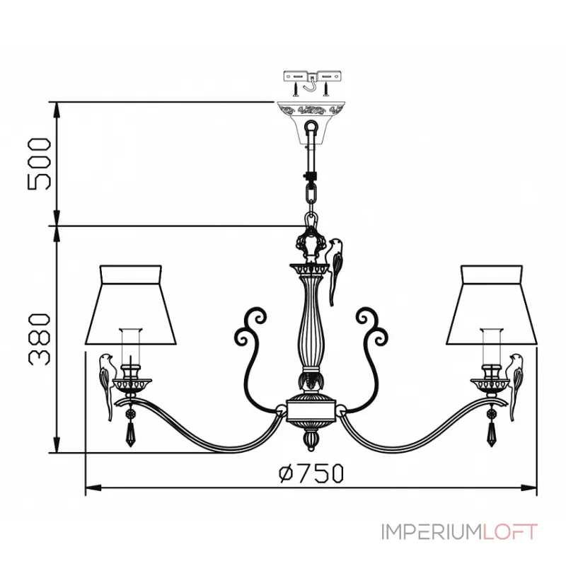 Подвесная люстра Maytoni ARM013-08-W
