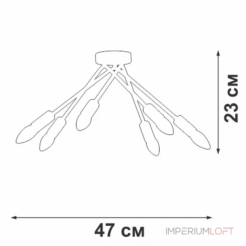 Люстра на штанге Vitaluce V3021 V3021-1/6PL