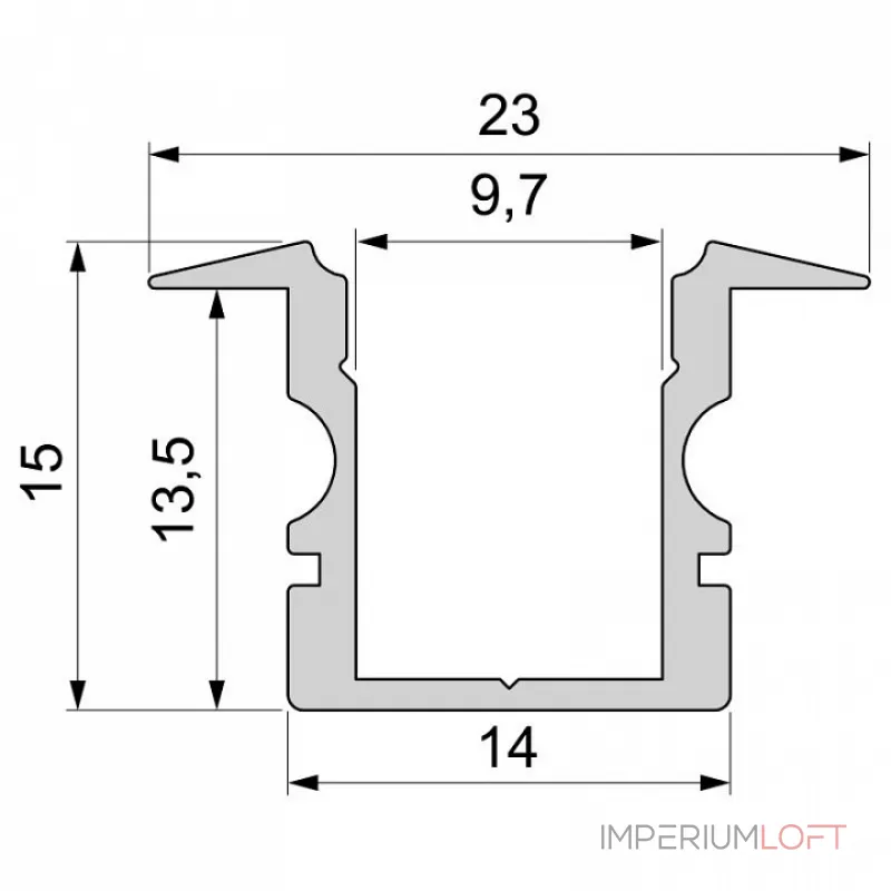 Профиль встраиваемый  Deko-Light ET-02-08 975105 Цвет арматуры белый от ImperiumLoft
