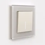 Выключатель одноклавишный с подсветкой без рамки Werkel Айвори матовые W1110162 от ImperiumLoft