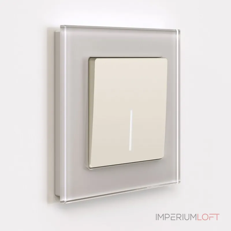 Выключатель одноклавишный с подсветкой без рамки Werkel Айвори матовые W1110162 от ImperiumLoft Выключатель одноклавишный с подсветкой без рамки Werkel Айвори матовые W1110162 от ImperiumLoft